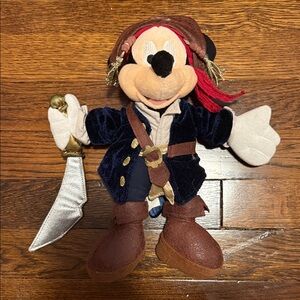 Disney Mickey Mouse Pirates of the Carribean Plush with Sword